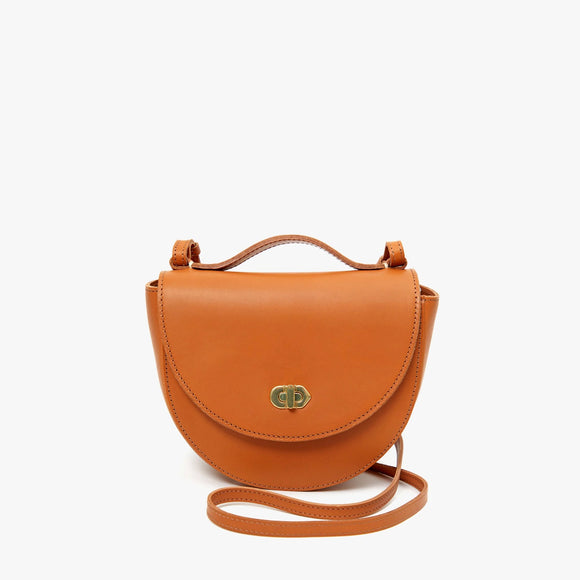 Suede Le Petit Box Tote in Camel