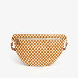 Grande Fanny Natural & Cream Woven Checker | Clare V.