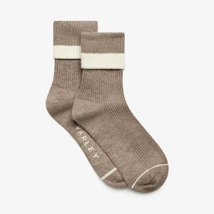 Kerry Plush Roll Top Sock Sandmarl/Egret | Varley