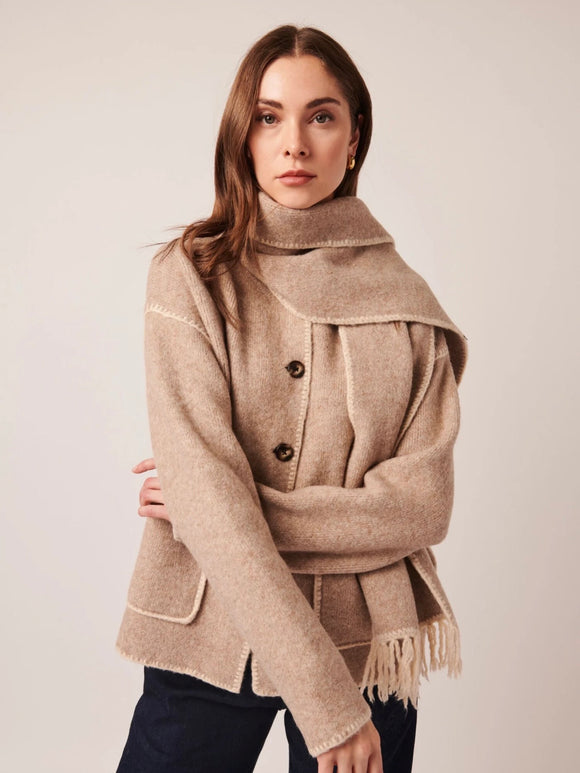 Kingsley Cardigan Soft Mink | LINE