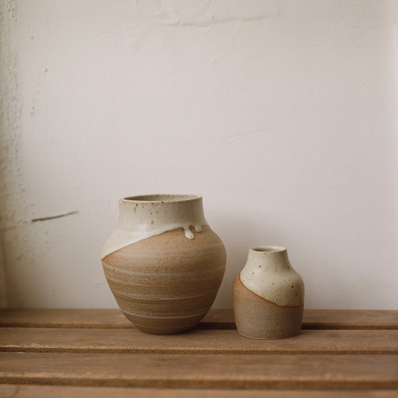 Whiskey + Clay Flower Vase