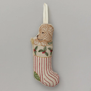 Coral & Tusk Ornament Puppy Stocking