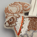 Coral & Tusk Ornament Reindeer w/ Bells