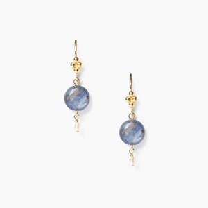 Kyanite & Pearl Drop Earrings | Chan Luu